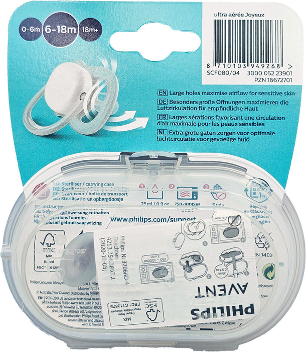 AVENT Ultra Air Pacifier 6-18 months SCF080/04