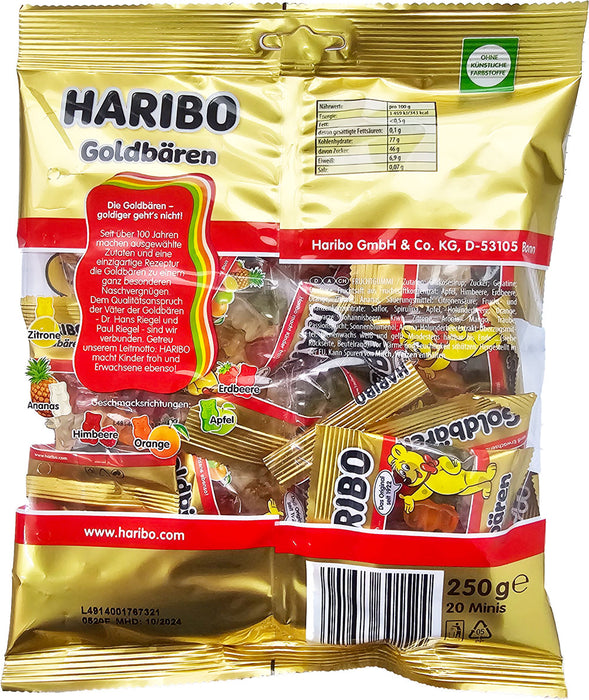 Haribo Goldbaren Goldbears Minis 250g EXP: 10/24