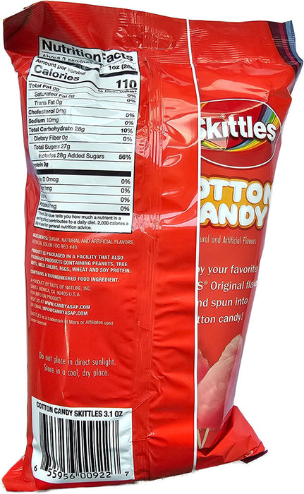 Skittles Cotton Candy 88g / 3.1oz EXP: 09/06/24