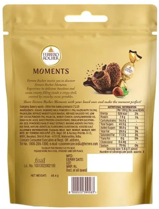 Ferrero Rocher Moments Milk Chocolates 46.4g EXP 30/6/24