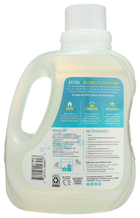 ECOS Plant Powered Laundry Detergent, Lavender 2.96L