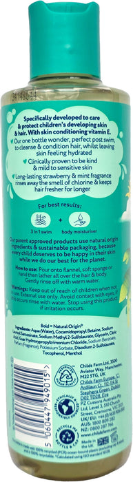 Childs Farm 兒童3合一(Swim)洗髮護髮沐浴露 士多啤梨和薄荷味 250ml - 平行進口