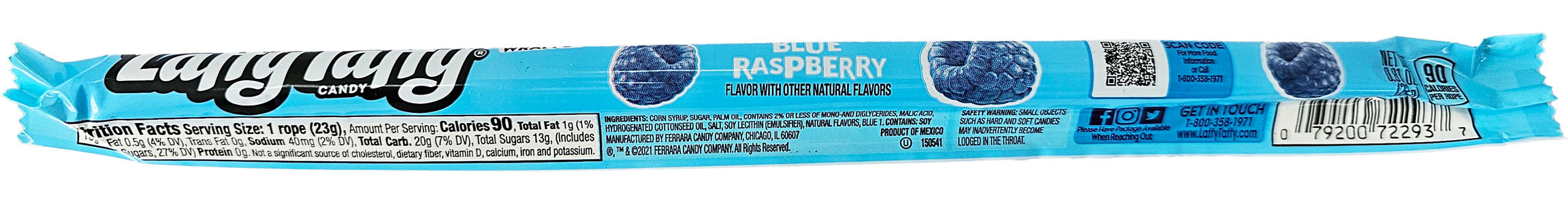 Blue Razz Ropes Candy Laffy Taffy Blue Raspberry Rope Candy 23g / 0.81oz — HOME EXPRESS