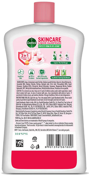 Dettol - Antibacterial Hand Wash Refill, Skincare 875ml