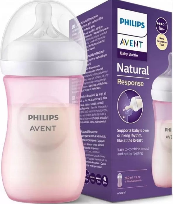 AVENT Natural Response Baby Bottle 1m+  260ml SCY903/11