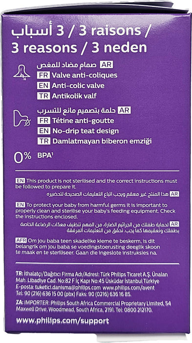 AVENT Natural Response Baby Bottle 0m+  125ml SCY900/01