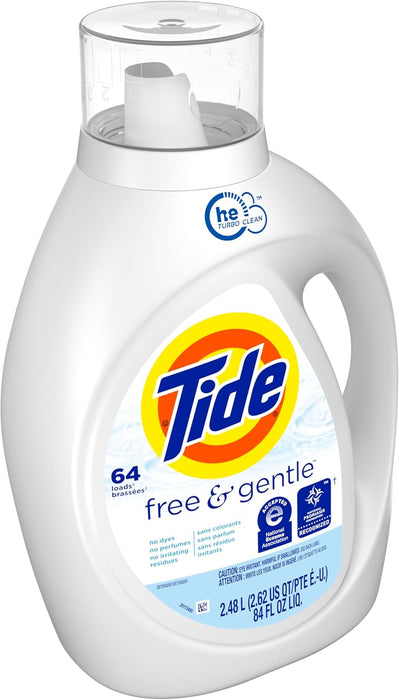 Tide - Liquid Laundry Detergent Free & Gentle Sensitive Skin 2.48L