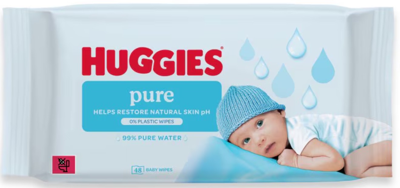 [CASE OFFER] 99.9% Huggies Pure Water Baby Wipes 48s x 10