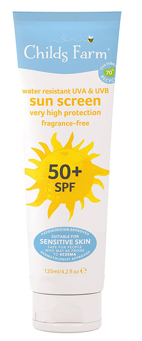 Childs Farm - 50+ SPF Sunscreen Lotion Fragrance Free 125ml - HOME EXPRESS