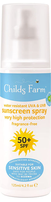 Childs Farm - 50+ SPF Sunscreen Spray Fragrance Free 125ml - HOME EXPRESS