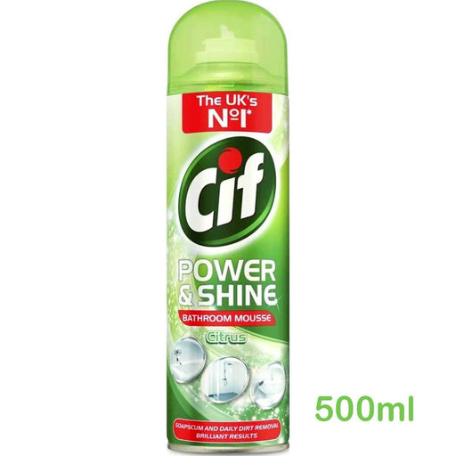 CIF Power & Shine Bathroom Mousse Spray, Citrus 500ml - HOME EXPRESS