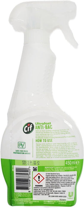 Cif Ultrafast Anti-Bacterial Spray 450ml - HOME EXPRESS