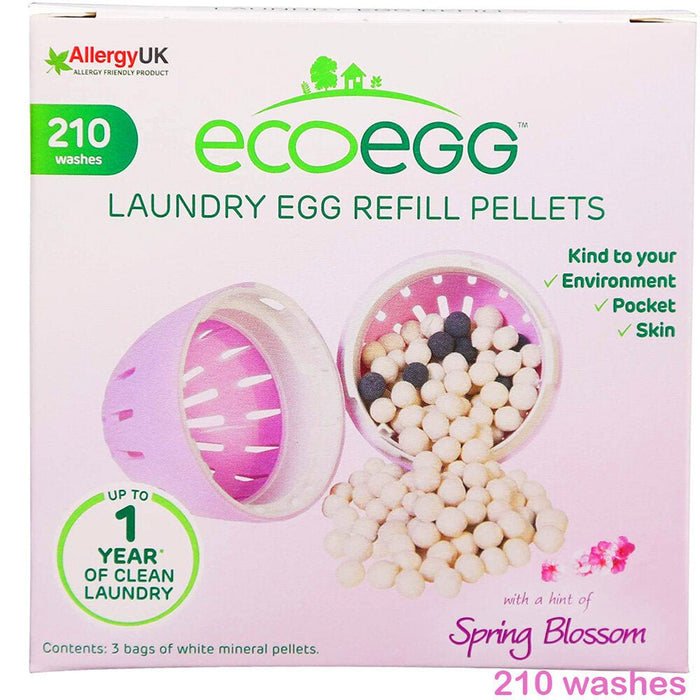 ECOEGG - Laundry Egg Refill Pellets, Spring Blossom, 210 washes - HOME EXPRESS