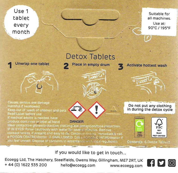 ECOEGG - Washing Machine Detox Tablet, 6 tablets - HOME EXPRESS