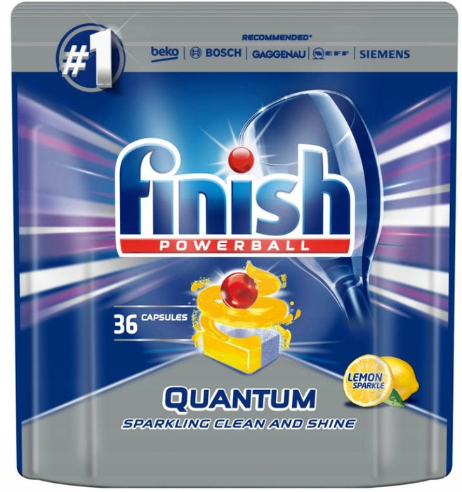Finish Quantum Powerball Lemon Sparkle Tabs 36s - HOME EXPRESS