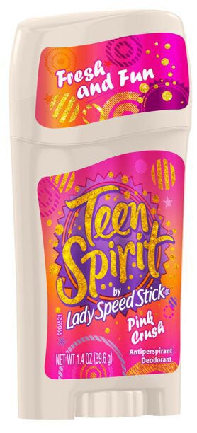 Lady Speed Stick - Teen Spirit Underarm Deodorant / Antiperspirant, Pink Crush 39.6g - HOME EXPRESS