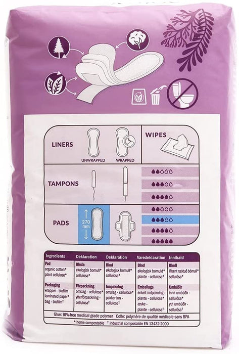 Natracare - Organic Cotton Maxi Sanitary Pads, Super, 12 pads - HOME EXPRESS