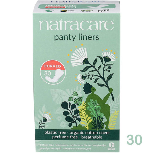 Natracare - Organic Cotton Panty Liners, Curved, 30 liners - HOME EXPRESS