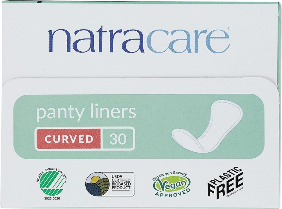 Natracare - Organic Cotton Panty Liners, Curved, 30 liners - HOME EXPRESS