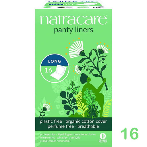 Natracare - Organic Cotton Panty Liners, Long, 16 - HOME EXPRESS