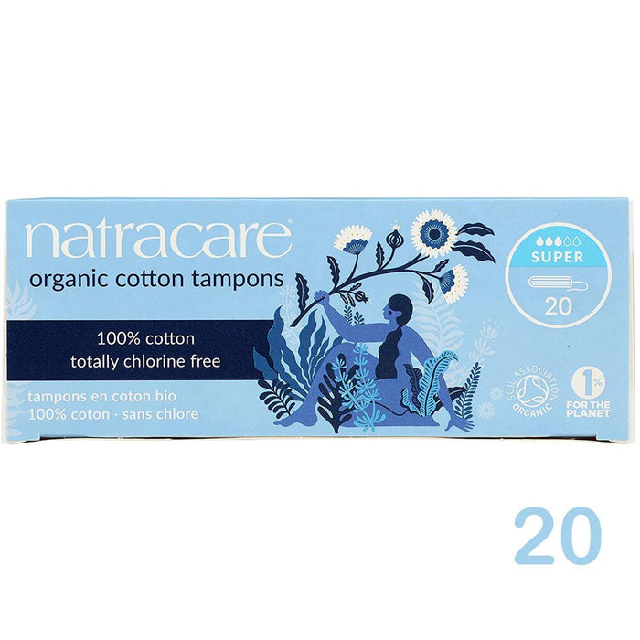 Natracare - Organic Cotton Tampons, Non-applicator Super 20 - HOME EXPRESS