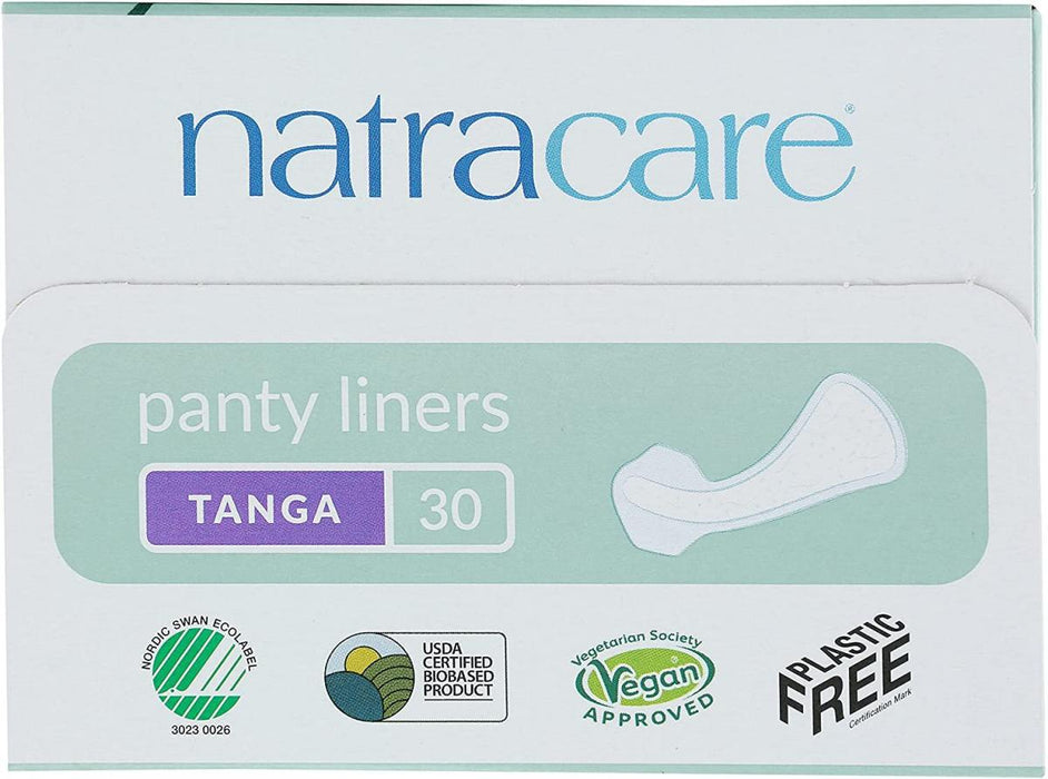 Natracare - Organic Cotton Thong Style Panty Liners, Tanga, 30 liners - HOME EXPRESS