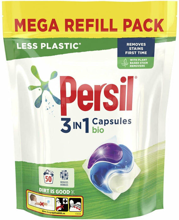 Persil - 3 in 1 Bio Capsules Laundry Detergent, 50 washes, 1.35KG - HOME EXPRESS
