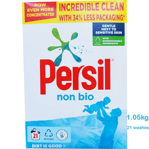 Persil - Non Bio Washing Powder Laundry Detergent 21 washes 1.05KG - HOME EXPRESS
