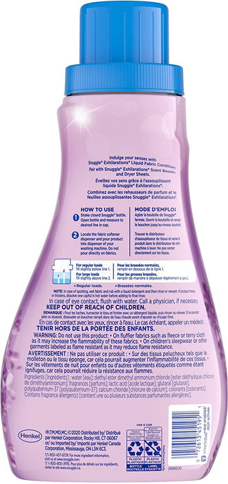 Snuggle - Liquid Fabric Softener Exhilarations Lavender & Vanilla Orchid 946ml - HOME EXPRESS