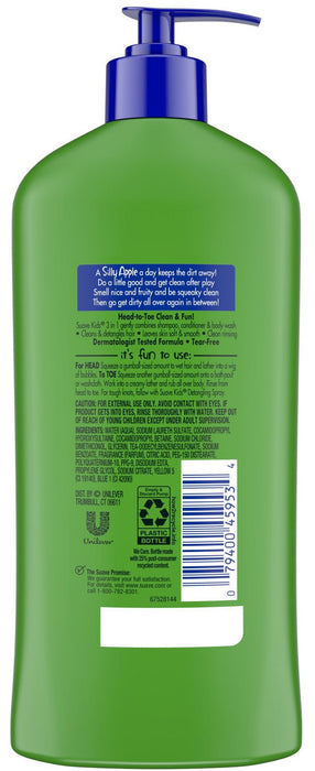 Suave - Kids 3 in 1 Shampoo Conditioner & Body Wash, Silly Apple 532ml - HOME EXPRESS