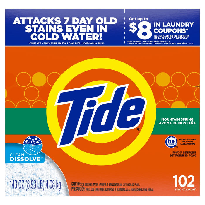 Tide - Laundry Detergent Powder Mountain Spring 4.08KG 102 Loads - HOME EXPRESS