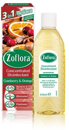 Zolfora - Concentrated Antibacterial Disinfectant - Cranberry & Orange 250ml - HOME EXPRESS