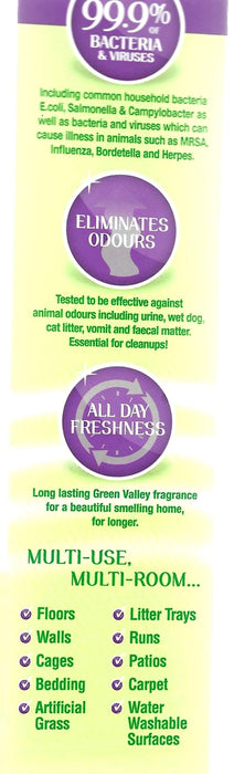 Zolfora - Concentrated Antibacterial Disinfectant, Pets Fresh Home Green Valley 500ml - HOME EXPRESS